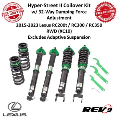 Kit Coilover REV9 Hyper-Street II para 15-23 Lexus RC200t, RC300, RC350 RWD XC10 Foto 1 de 4