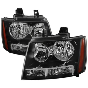 Lámpara de faro carcasa negra con ámbar 07-13 Chevy Avalanche 07-14 Tahoe Suburban - Imagen 1 de 2