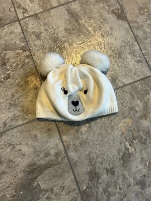 Gymboree 学步儿童 女孩 冷天气 熊绒球 帽子 尺寸 2-3T — 第 1/3 张图片