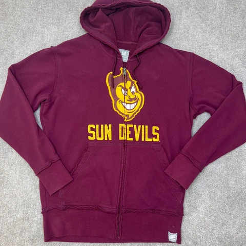 Nike Arizona St. Hoodie Mens Medium Red Full Zip Sun Devils Sparky Logo Adult Cover