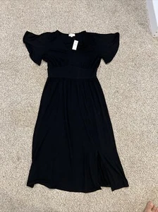 NWT  Loft Outlet Small  Super Stretch MIDI Dress Blue 0085 - Picture 1 of 10