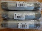 Lot of 3 Southland 1" x 6" Galvanized Steel Pipe Nipple Threaded Fitting 3 Pack
