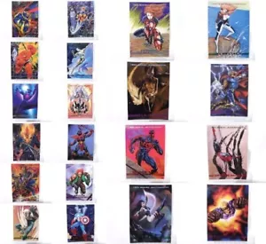 1993 Skybox Marvel Masterpieces Trading Card SET OF 20 Captain America Gambit + - Picture 1 of 23