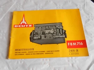 Catálogo repuestos Deutz F8 M716 Z0170-38 1968 - Imagen 1 de 6