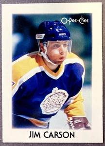 1987-88 O-Pee-Chee Minis #6 Jim Carson Los Angeles Kings RC - Picture 1 of 1