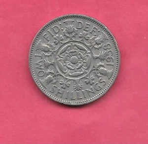 GREAT BRITAIN GB UK KM906 1958 VF-VERY FINE-NICE LARGE OLD VINTAGE FLORIN COIN - Picture 1 of 1