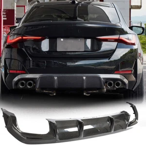 For BMW 4SERIES G26 440i 430i 2021-23 REAL CARBON Rear Bumper Diffuser Lip Chin - Bild 1 von 16