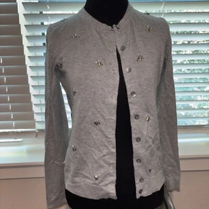Charter Club Luxury Womens Cardigan Gray Size Petite Small Gray Sweater - Picture 1 of 9