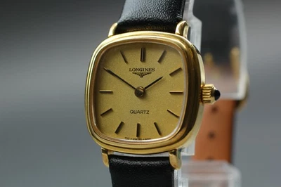 Vintage 1987[N MINT] Longines 717 4351 Gold Square Quartz Men's Watch From JAPAN - Image 1 of 4