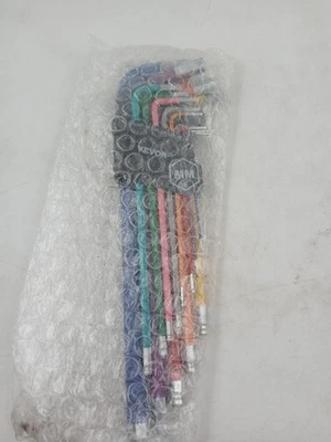 VEVOR Ball End Hex Key Allen Wrench 13 Piece Set Long Arm SAE CR-V 3/8-0.050 - Image 1 of 4