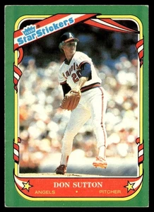 1987 Fleer Star Stickers Don Sutton California Angels #115 - Picture 1 of 2