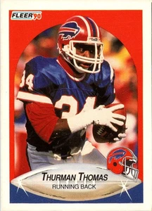 1990 Fleer Thurman Thomas #124 Buffalo Bills Football Card - Picture 1 of 2