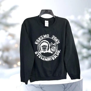 Gildan Eskimo Joe’s Stillwater OK schwarz mit weißem Logo Sweatshirt Erwachsene Small - Bild 1 von 8