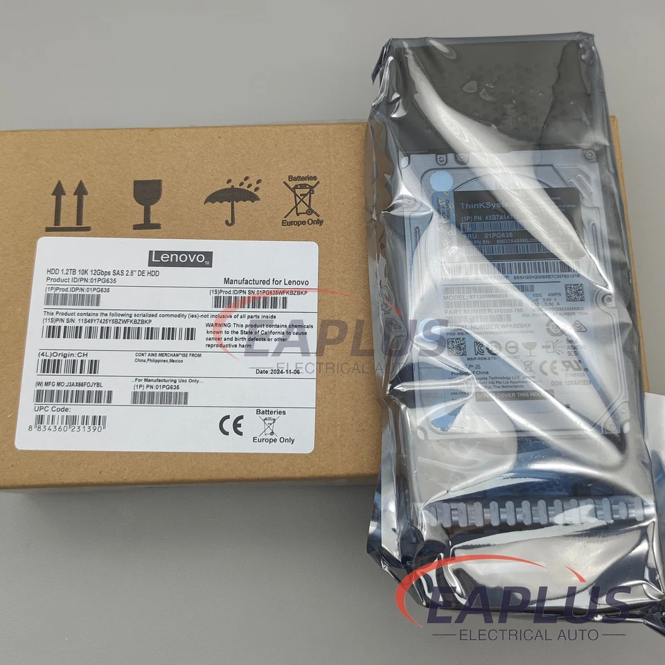 Lenovo ThinkSystem 00YK016 7XB7A00027 1.2TB 10K SAS 12G 512N 2.5in HDD