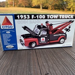 Citgo 1953 F-100 Tow Truck Die Cast Coin Bank 1:24 Gearbox Collectables NIB DC45 - Picture 1 of 6