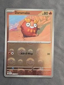 Darumaka 013/086 POKE BALL Reverse Holo SV: Bullone Nero Pokémon TCG NM - Foto 1 di 2
