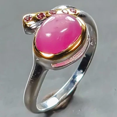 Handmade Ruby Ring 925 Sterling Silver Size 5.5 /R442343 - Image 1 of 4