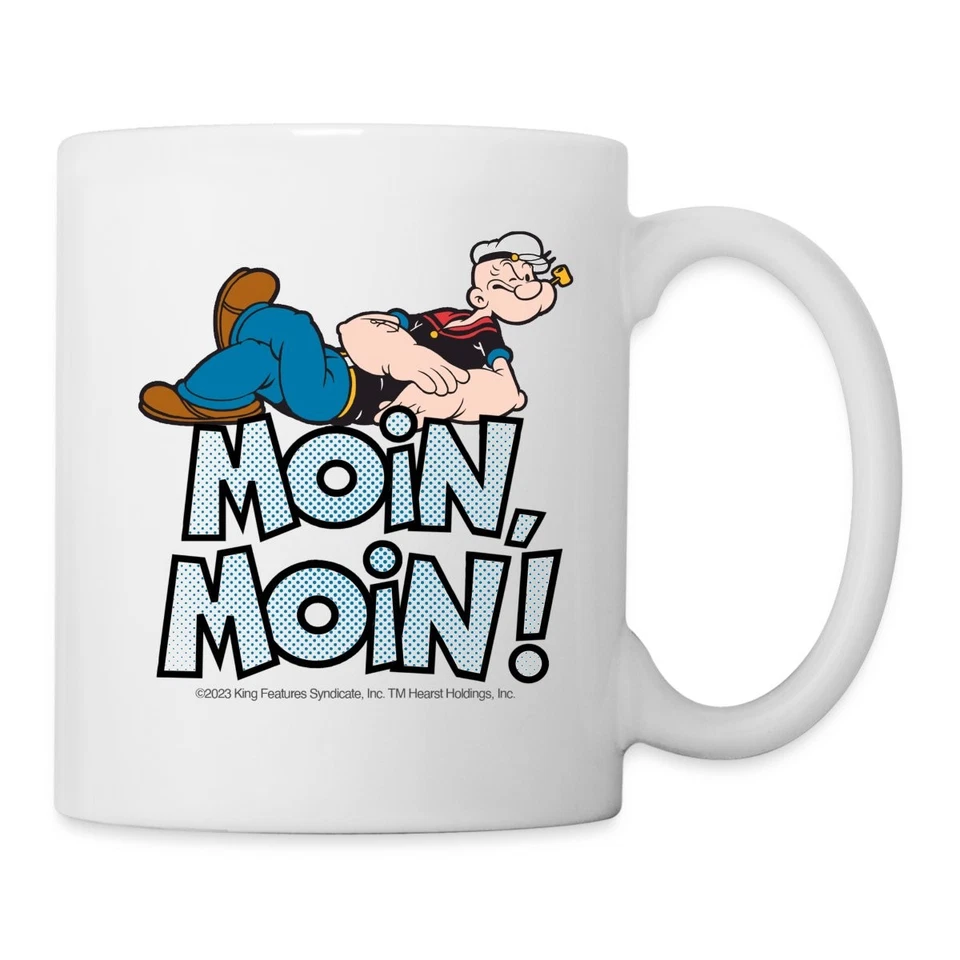 Popeye Moin, Moin Tasse, One size, Weiß - Bild 1 von 4