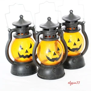 1/6 Scale Spooky Handmade Dollhouse Miniature Halloween Portable Pumpkin Lamps - Picture 1 of 9