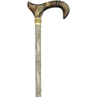 Bastones para caminar con clase ajustables de moda caqui estrás y perlas Foto 1 de 4