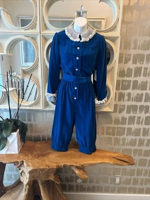 Mono Gay Gibson Años 60 Azul Real Terciopelo Fauntleroy Bragas Talla X Pequeño Foto 1 de 4