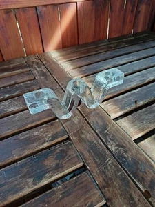 Candelabro sueco vintage Kosta Boda vidrio transparente helado para tres velas - Imagen 1 de 7