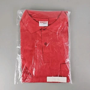 Vintage 80s Sunbelt Sportswear Red Polo #359 Shirt Size Large NEW NOS - Bild 1 von 3