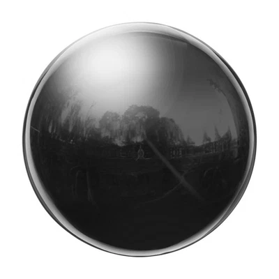 Gazing Ball 4 Inch 100mm Stainless Steel Gazing Globe Mirror Ball, Bright Black - Image 1 of 4