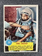 1963 TOPPS  ASTRONAUTS - NASA- 3D CARD #25 FINAL CHECKUP - Virgil Grissom - EXNM