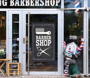 3D Man Hair Cut K62 Barber Shop Window Stickers Vinyl Wallpaper Wall Murals Pan - Bild 1 von 11