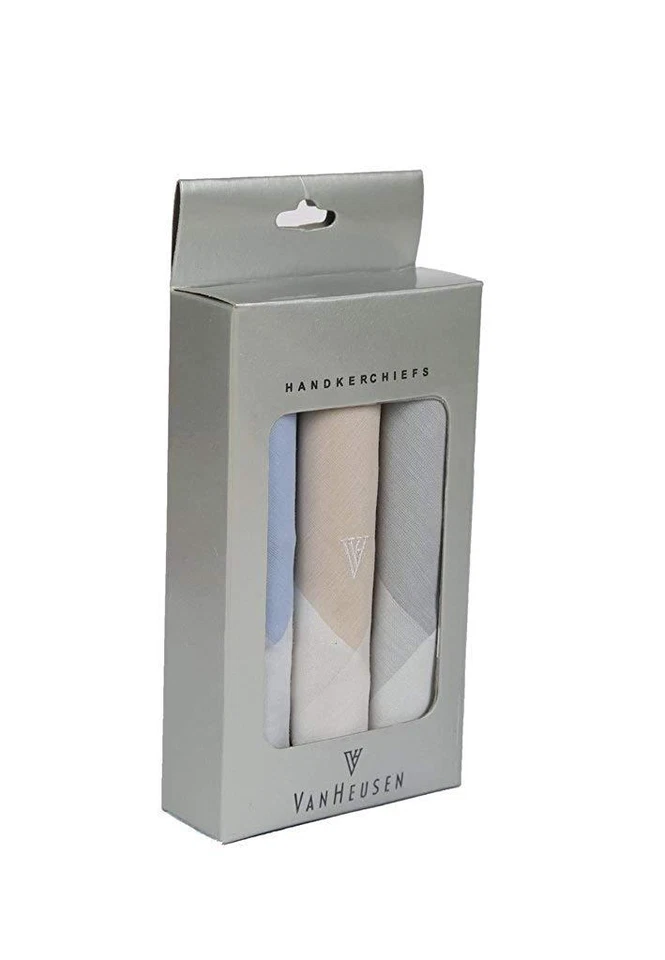 Pañuelo Van Heusen Hombre (Pack de 3) Colores Sólidos Claros 100% Algodón Foto 1 de 1