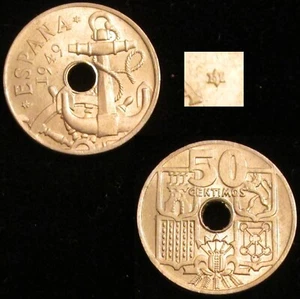 *GUTSE* FRANCO-8, 50 CÉNTIMOS 1949*19-51, BRILLO ORIGINAL, SIN CIRCULAR. - Imagen 1 de 1