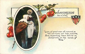 Postkarte George Martha Washington geteilt unbespielt - Bild 1 von 2