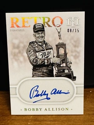 2021 Panini National Treasures Retro Signatures 8/15 Holo Bobby Allison Auto HOF - Image 1 of 2