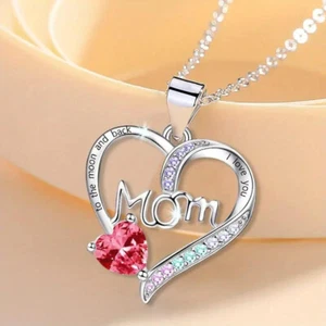 Love Heart Pendant Necklaces for Women Mother's Day Gifts for Mom Grandmother - Picture 1 of 12