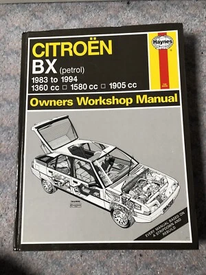 Haynes Workshop Manual 908 Estate / Hatchback petrol Citroen BX 1983 to 1994 - Image 1 of 4
