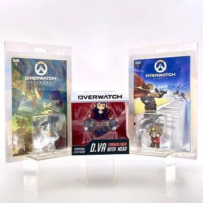 Overwatch D.VA McCree Reinhardt Figura Cómic Llavero Paquete Fibra de Carbono Meka Foto 1 de 4