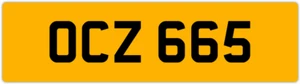 OCZ 665 O 3x3 DATELESS PRIVATE NUMBER PLATE OLLY OWEN OSCAR OLY OL OLIVIA ORLA - Picture 1 of 1