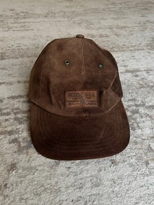 OG Polo Ralph Lauren Leather Hat 2000s One Size - Picture 1 of 18