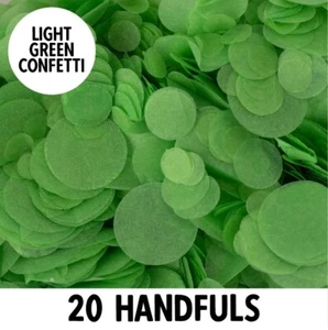 Biodegradable Wedding Confetti | LIGHT GREEN | Circle Tissue Paper | 20g Bag - Picture 1 of 4