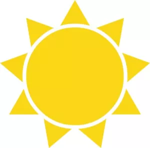 Sun Symbol 1 Color Window Wall Vinyl Decal Sticker Printed - Picture 1 of 5