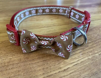 Collar para perro Martha Stewart Pets menta pan de jengibre con lazo talla L nuevo sin etiquetas Foto 1 de 4