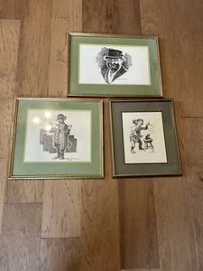 FRAMED SIGNED LOT OF THREE ORIGINAL JAMES C. HARRALL PICTURES WITH FREE SHIPPING - Picture 1 of 12