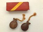 2 Pair of Authentic Spanish Wood Castanets Clackers Musical Instrument Flamenco