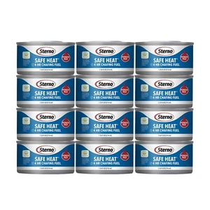 Sterno Safe Lattine Carburante Sfregamento Calore - 4 Ore di Bruciatura, 7,26 Oz Ciascuna, Confezione da 12 - Foto 1 di 6