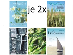 10 Konfirmationskarten Konfirmation jedes Motiv 2x mit Umschlag (Variante 5) - Bild 1 von 1