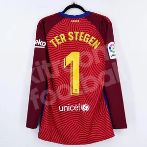 2020-21 Barcelona Player Issue Goalkeeper Shirt #1 TER STEGEN (L) La Liga Red... - Picture 1 of 3
