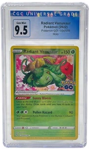 2022 Pokemon Go Radiant Venusaur #004 HOLO CGC 9.5 GEM MINT - Picture 1 of 4