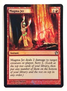 Altered Foil Magma Jet - Hand Painted Theros MTG Card - Picture 1 of 1
