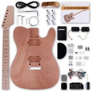 Leo Jaymz DIY TL Style Electric Guitar Kits Roasted Maple Neck and Maple Fing... - Picture 1 of 7